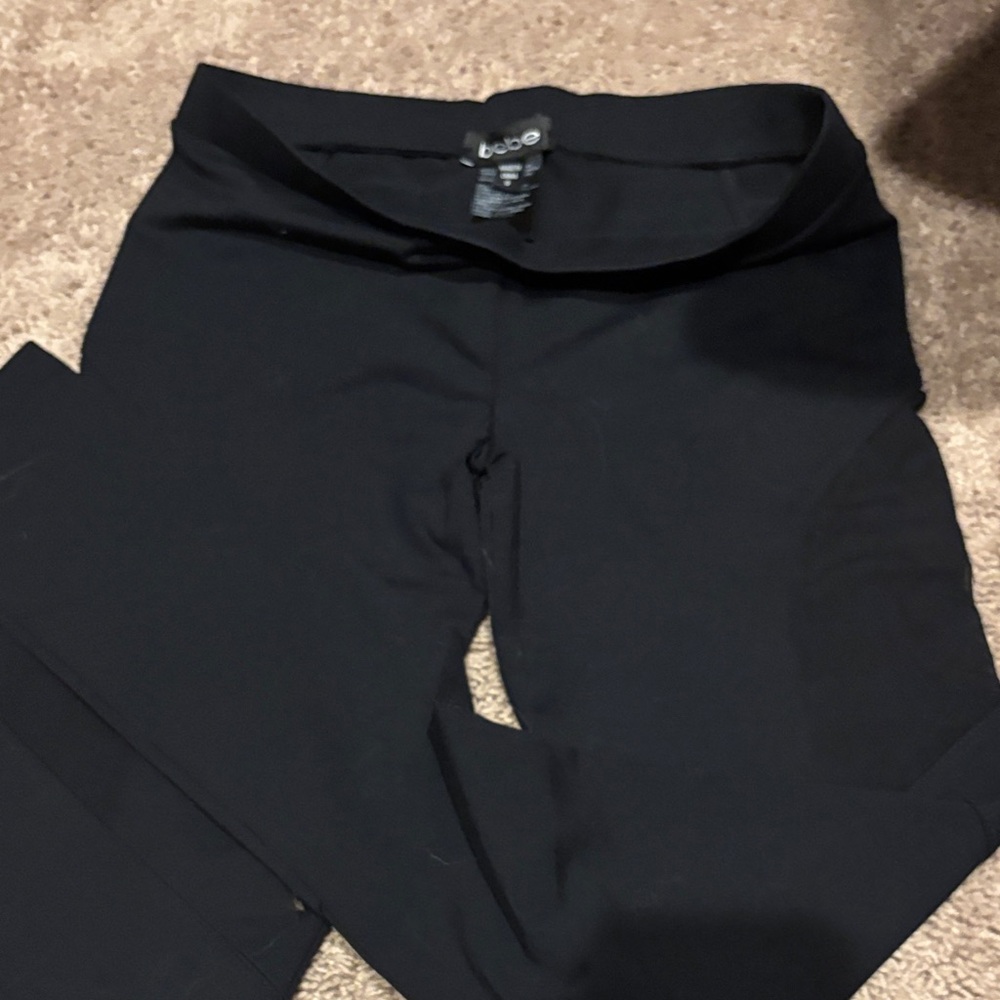 bebe Black skinny leggings cutout mesh small